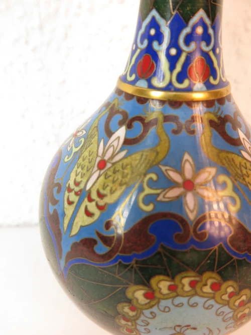 Bild 5 von 70s vase brass+enamel 