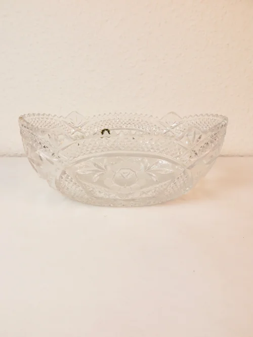 50s fruit bowl lead crystal pressed