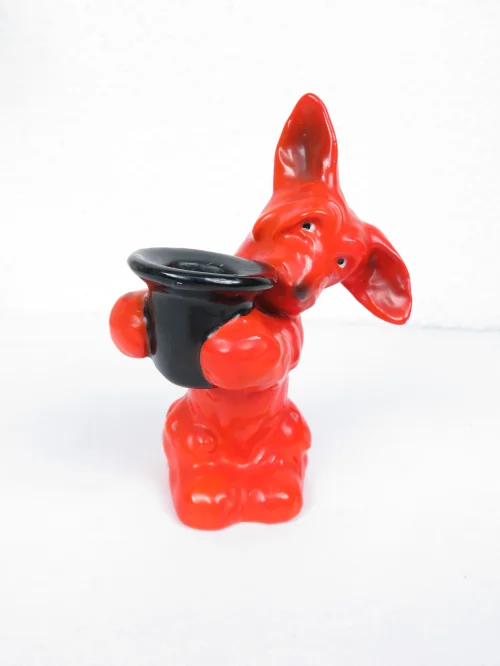 Bild 1 von 50er Hund mit Zylinder Kerzenhalter Goebel