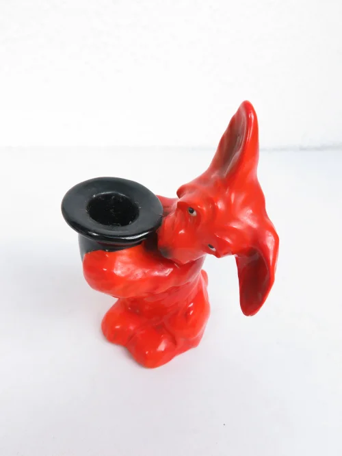 Bild 2 von 50er Hund mit Zylinder Kerzenhalter Goebel