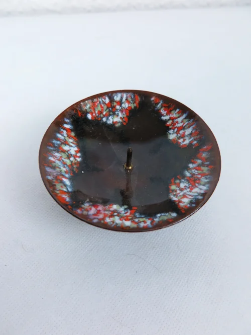 Bild 2 von 70er Emaille Leuchter, Kerzenhalter