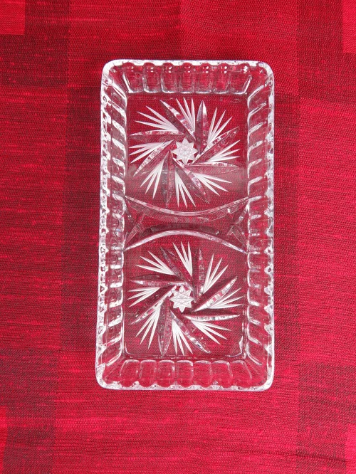 Bild 2 von 50er Servierplatte Kristallglas, Kabarett, Beilagenschale