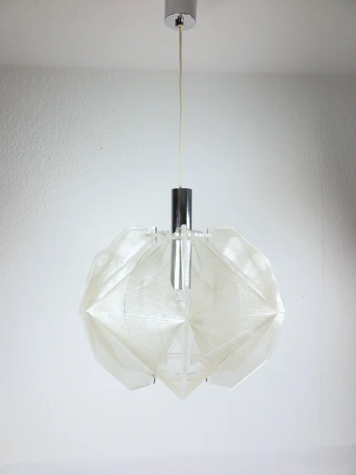70er Nylon Plexiglas Fadenlampe Paul Secon