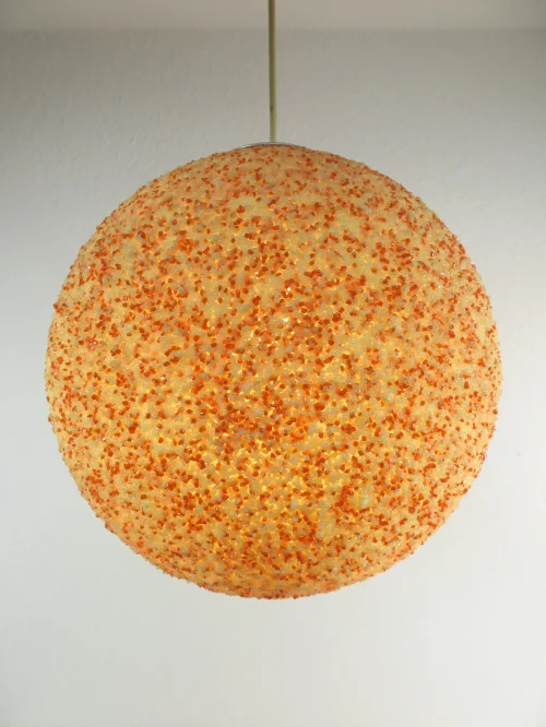 70er Kugellampe Orange XL
