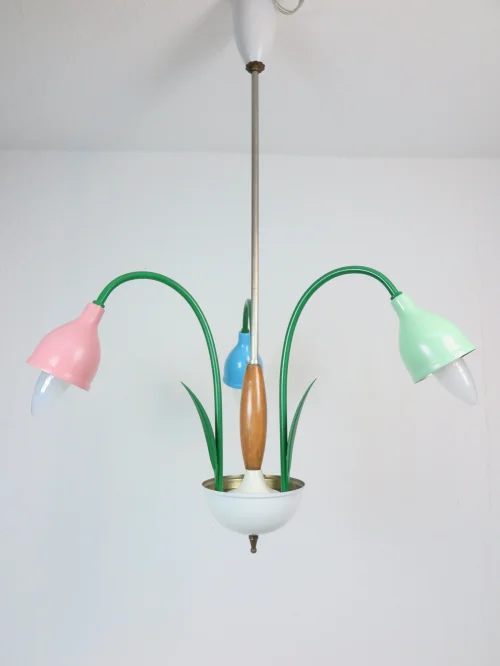 70er Lampe pastelfarben