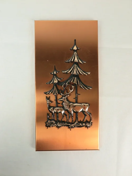 70's copperplate deer