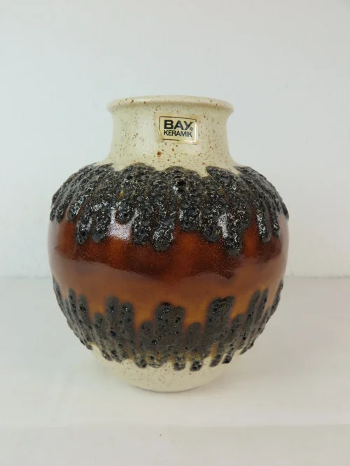 70er Lavavase, Bay Keramik, Fat Lava Optik