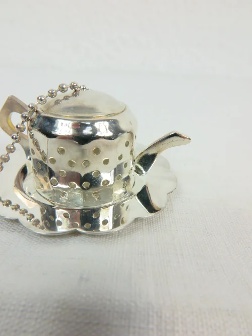 Bild 3 von 60er Teesieb versilbert, mit Tablett