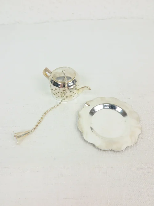 Bild 5 von 60er Teesieb versilbert, mit Tablett