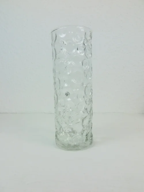 70er Glasvase Bubble Optik