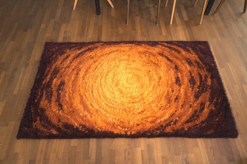 Bild 5 von Vintage wool carpet orange-brown 120x200