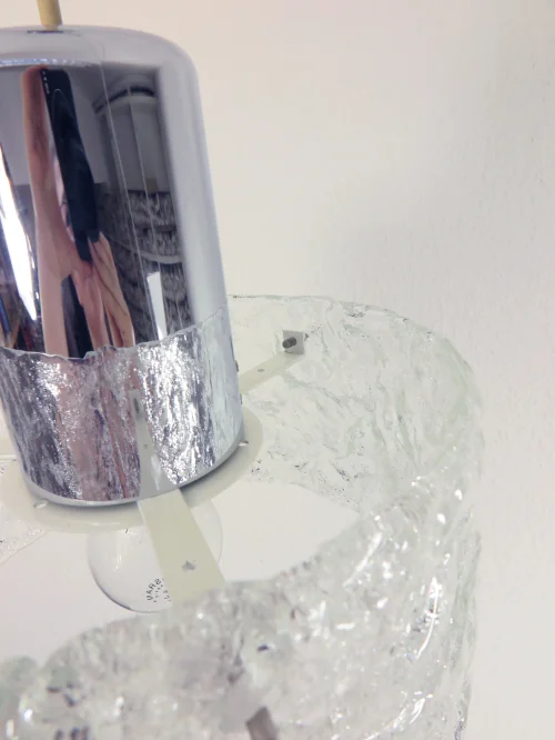 Bild 2 von 70s lamp, ceiling lamp, real glass shade