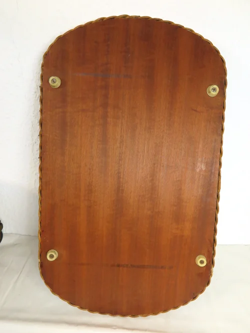 Bild 6 von 60er Teewagen mit handgeflochtenen Peddigrohrrand