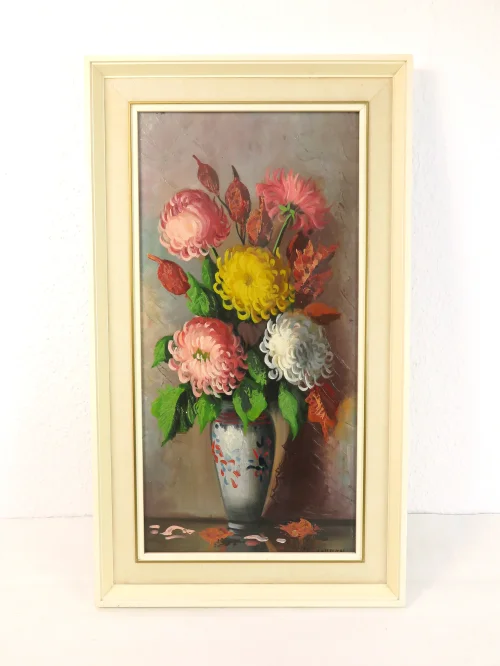 Bild 1 von 50er Ölgemälde Blumenstrauß
