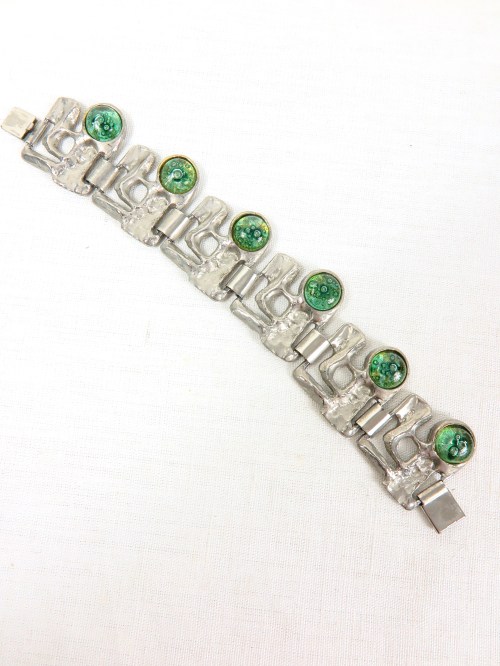 70er Armband mit Glassteinen