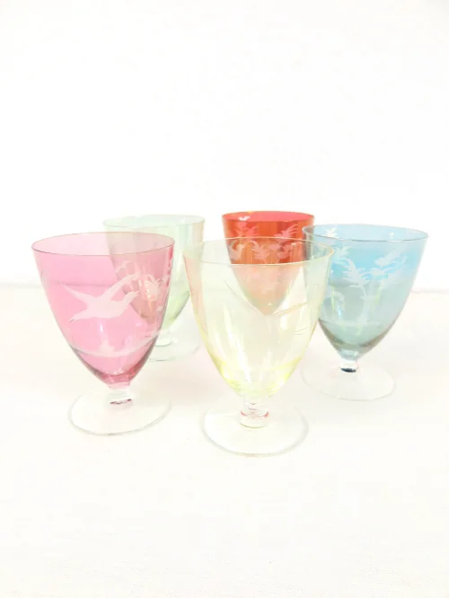 Bild 1 von 50er Weingläser, böhmisches Glas