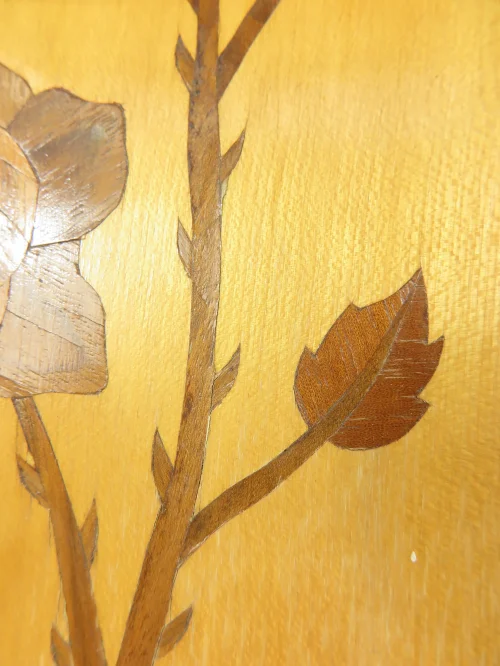Bild 4 von 50er Holzbild Intarsien Rose