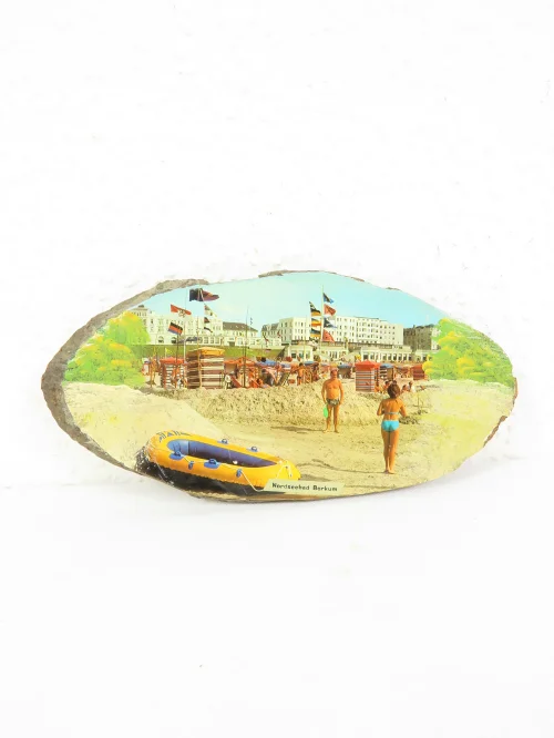 70er Holzbild Borkum