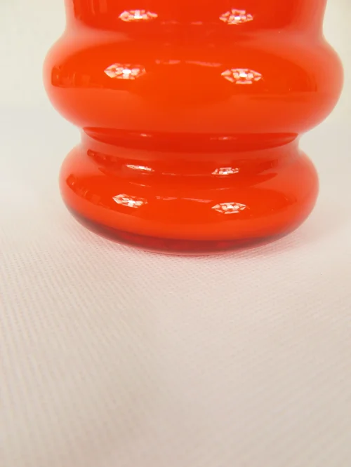 Bild 4 von 70er Glas Vase Orange