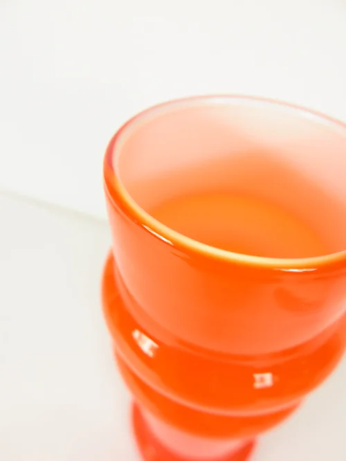 Bild 5 von 70er Glas Vase Orange