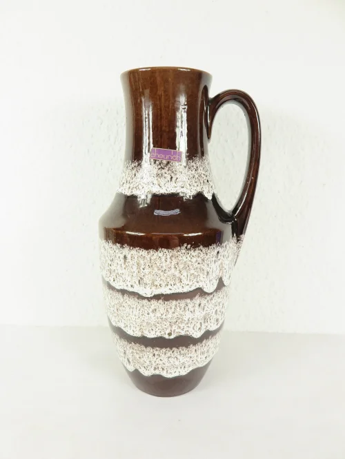 70er Bodenvase mit Henkel, Scheurich Keramik