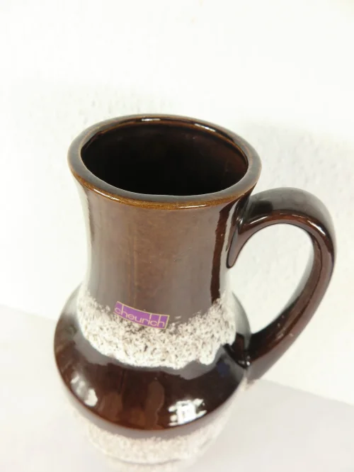 Bild 2 von 70er Bodenvase mit Henkel, Scheurich Keramik
