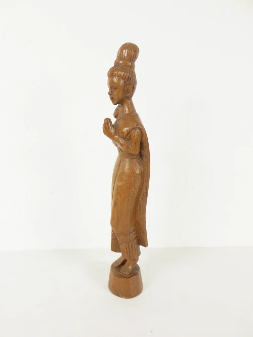 Bild 2 von 70er Holzfigur Geisha