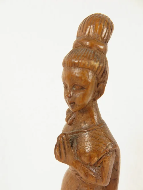 Bild 4 von 70er Holzfigur Geisha