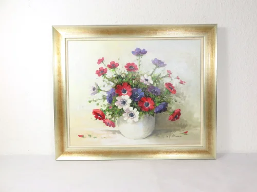 80th Oil painting flower bouquet