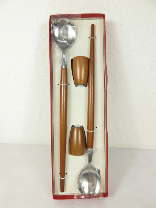 Bild 1 von 70er Salatbesteck mit Pfeffer und Salzstreuer