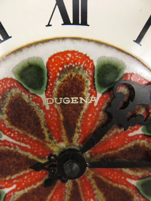 Bild 5 von 70er Küchenuhr Dugena Keramik und Holz