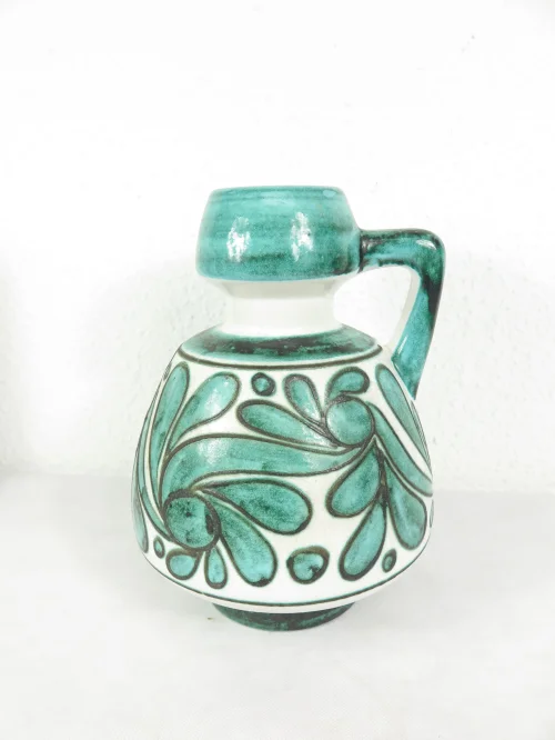 70er Vase groß türkis