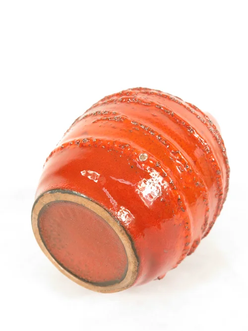 Bild 5 von 70er Künstlervase Orange-Rot
