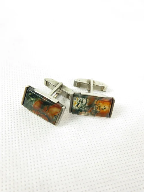 Bild 2 von Cufflinks with agate and 830 silver
