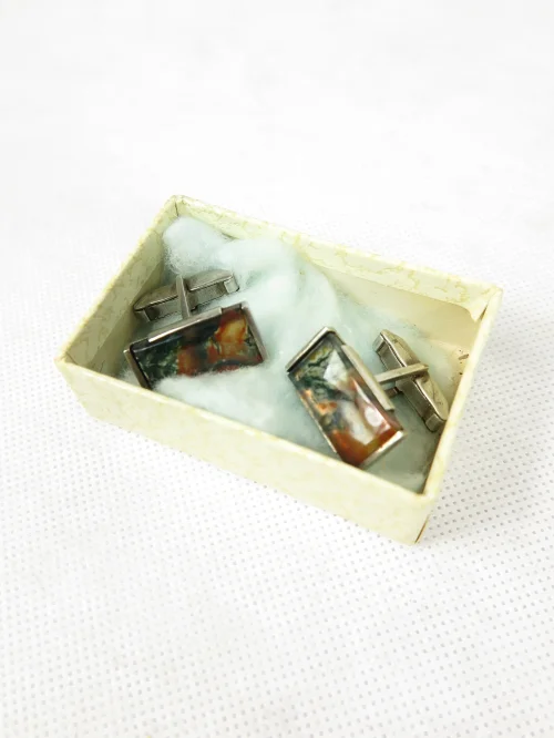 Bild 5 von Cufflinks with agate and 830 silver