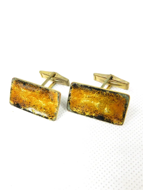 70s cufflinks with enamel