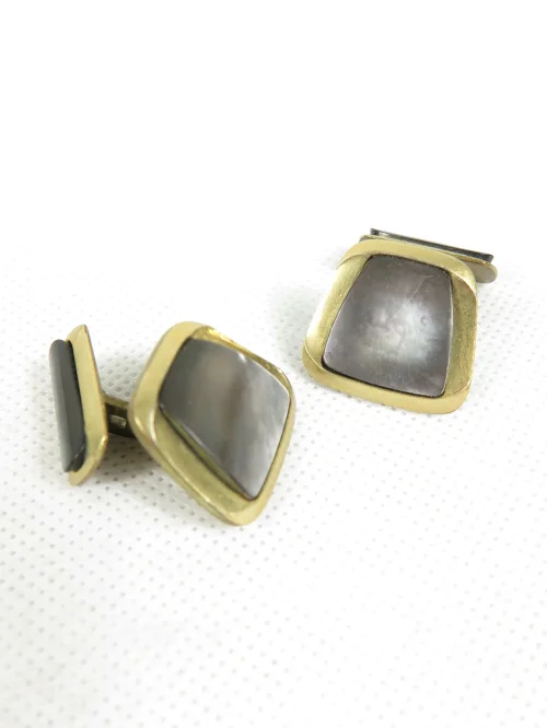 50s cufflinks mother of pearl
