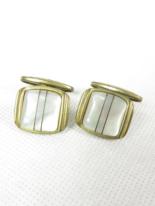 20s cufflinks mother of pearl