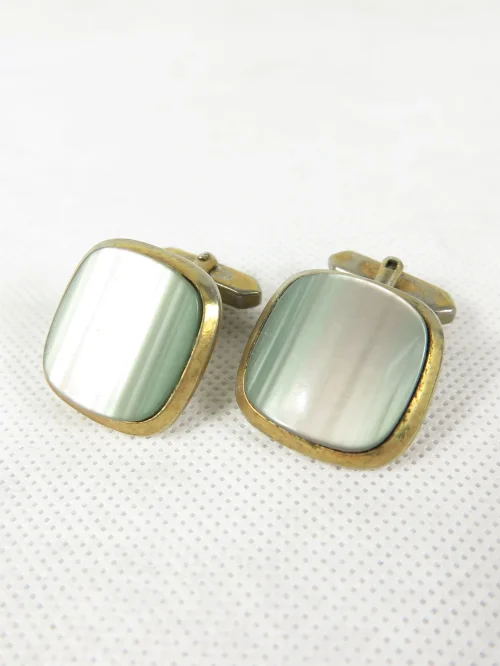 50s cufflinks mother of pearl