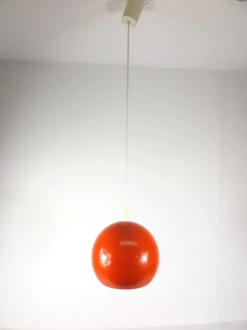 70er Kugellampe Orange