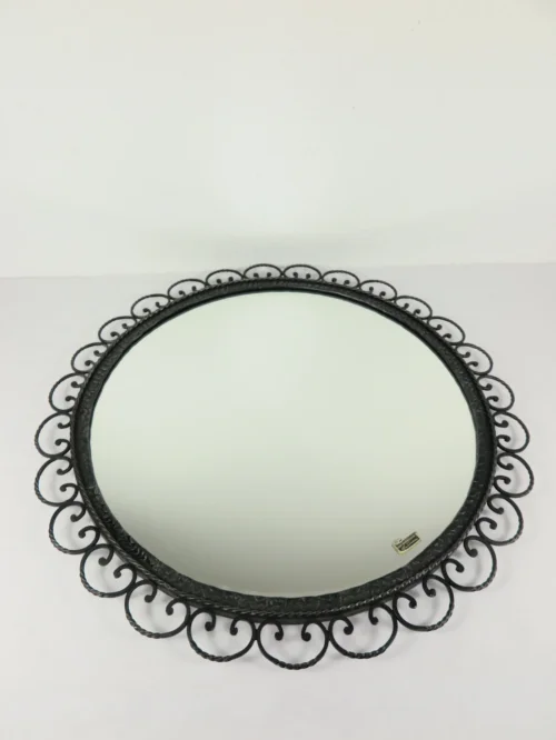 Bild 2 von 70s mirror wrought iron round