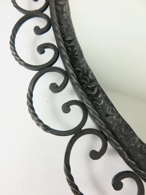 Bild 4 von 70s mirror wrought iron round