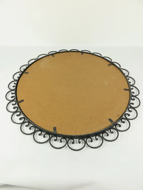 Bild 6 von 70s mirror wrought iron round