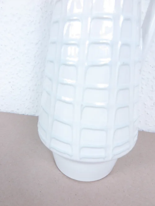 Bild 3 von 60er Henkelvase, groß, weiß