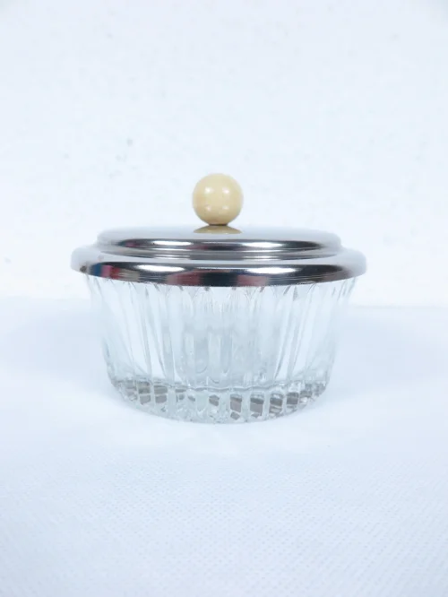 Bild 1 von 60er Kristalldöschen mit Deckel, Zuckerdose Glas