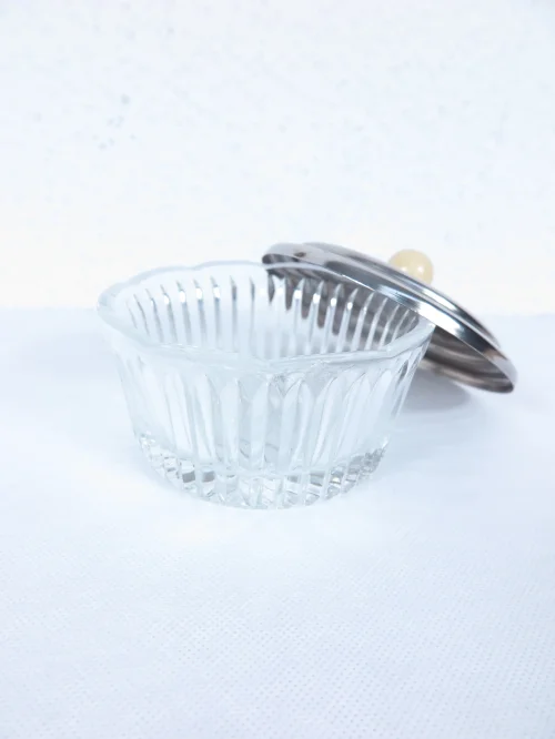 Bild 3 von 60er Kristalldöschen mit Deckel, Zuckerdose Glas