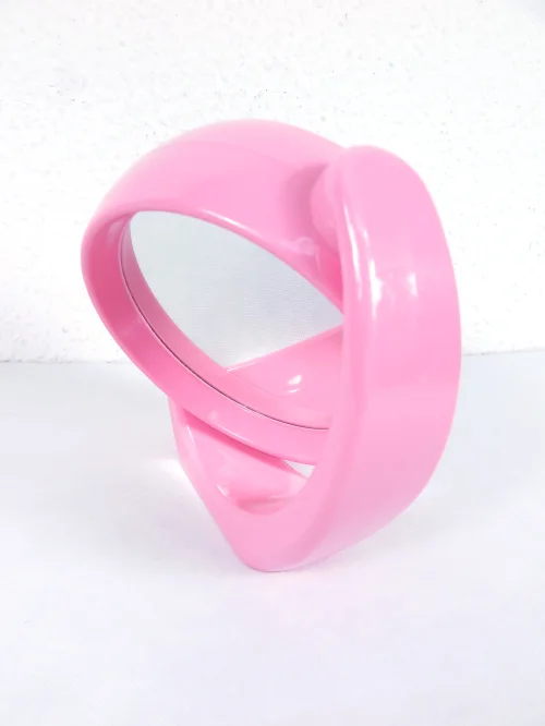 Bild 2 von 70er Kosmetik Spiegel Rosa