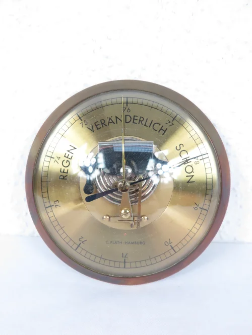 70er Barometer Messing