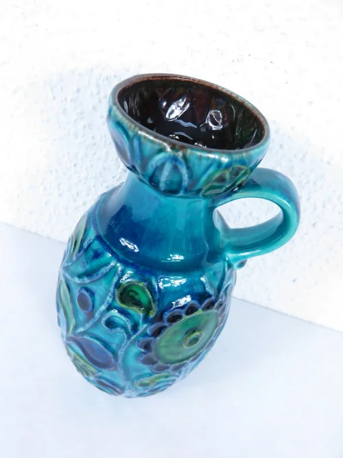 Bild 3 von 60er Vase Bay Türkis, Künstlervase