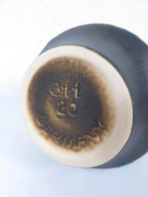Bild 6 von 60er Vase mit Henkel, Deutsche Keramik